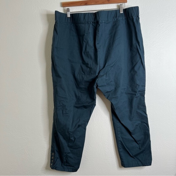 Soft Surroundings Blue Elastic Waist Metro Skinny Snap Ankle Pants Size 2X - Picture 9 of 14